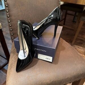 French Connection Black Patent Heels